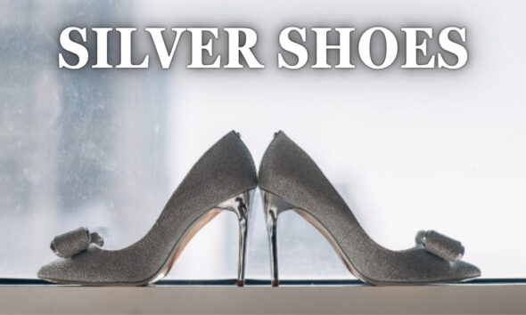 silver shoes